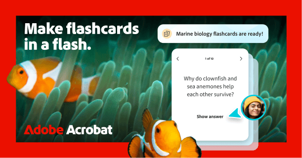 Make flashcards in a flash with Adobe Acrobat